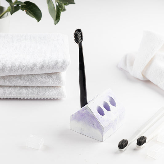 Cabana Stand- Orchid Marble-Pencil Stand