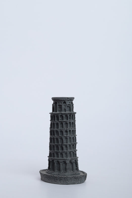 Pisa Miniature-Dark Concrete-Home Decor- Leaning Tower of Pisa miniature sculpture for home decor, collectibles