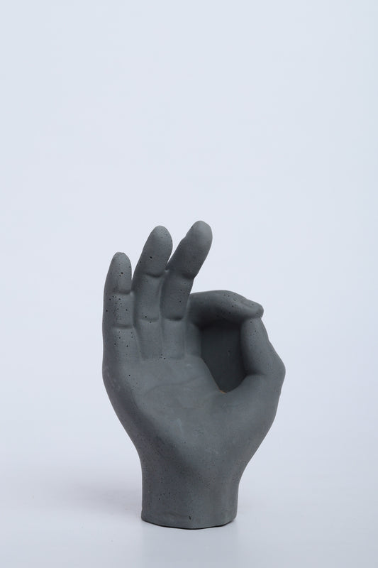 Fab-Dark Concrete-Our hand-shaped Decor collection is all things 'fab'- style the statement home decor figurine in your living space, study, work desk.
