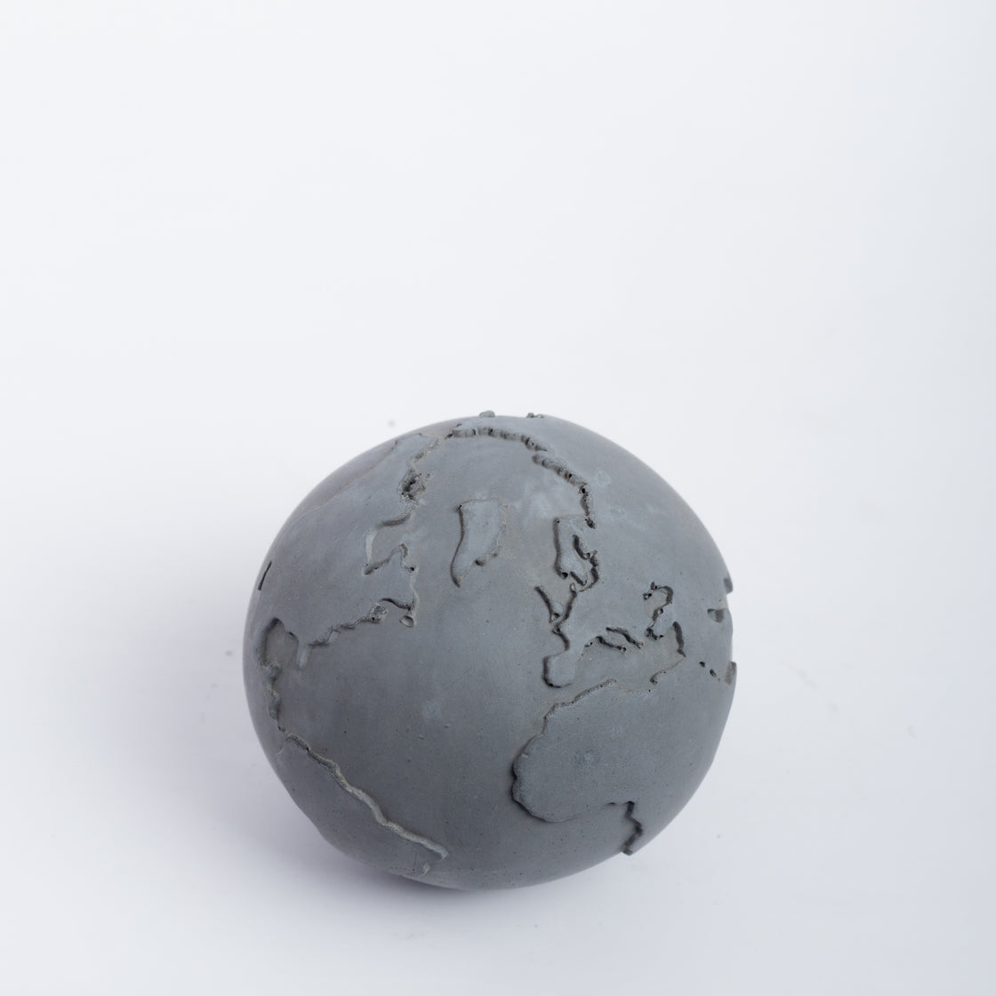 Greyt Globe-Dark Concrete-Monochromatic Globe for work desk- Desk essentials for home, office by Greyt