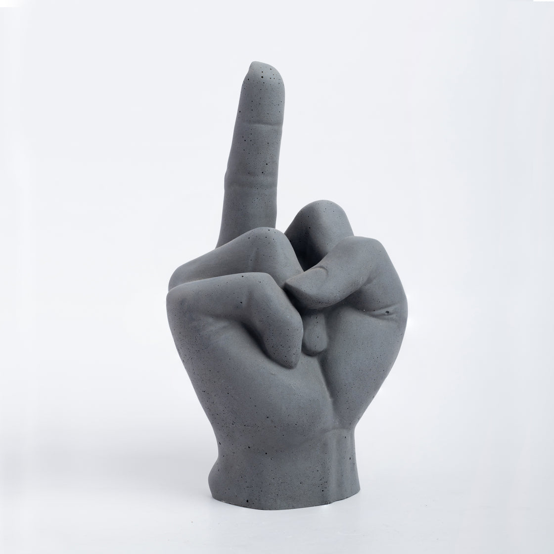 Middle finger Sculpture-Dark Concrete-Trendy Hand-inspired figurine- Middle Finger Sculpture Design for home decor.