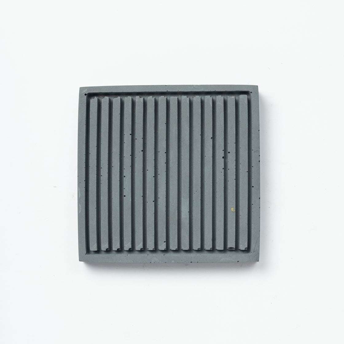 Squaline- Set of 6 Coasters-Dark Concrete-Buy home decor items online- Contemporary design coasters with a square outline and an array of lines.