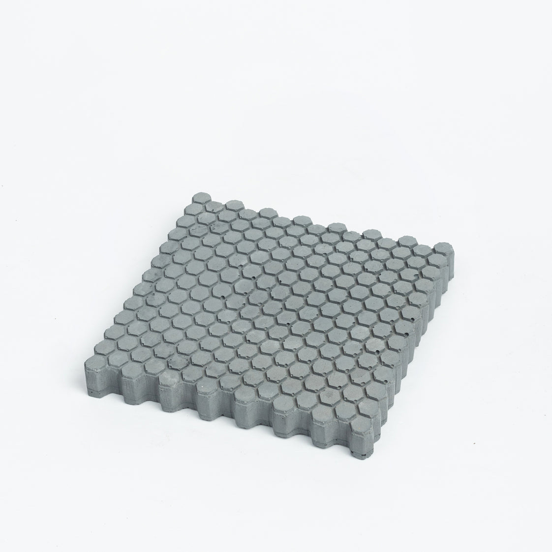 Hex Coasters Set of 6-Dark Concrete-Square Monochromatic coaster- Contemporary Design ideal for gifting