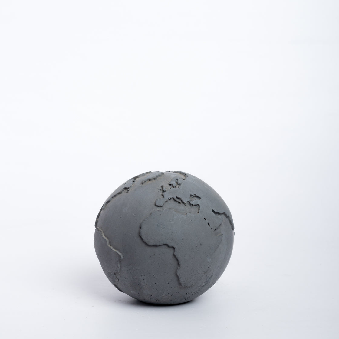 Greyt Globe-Dark Concrete-Monochromatic Globe for work desk- Desk essentials for home, office by Greyt