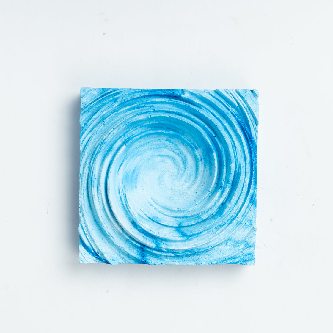 New Cyclone Cloud - Spiral Design ashtray resting on a square base- contemporary design ashtray