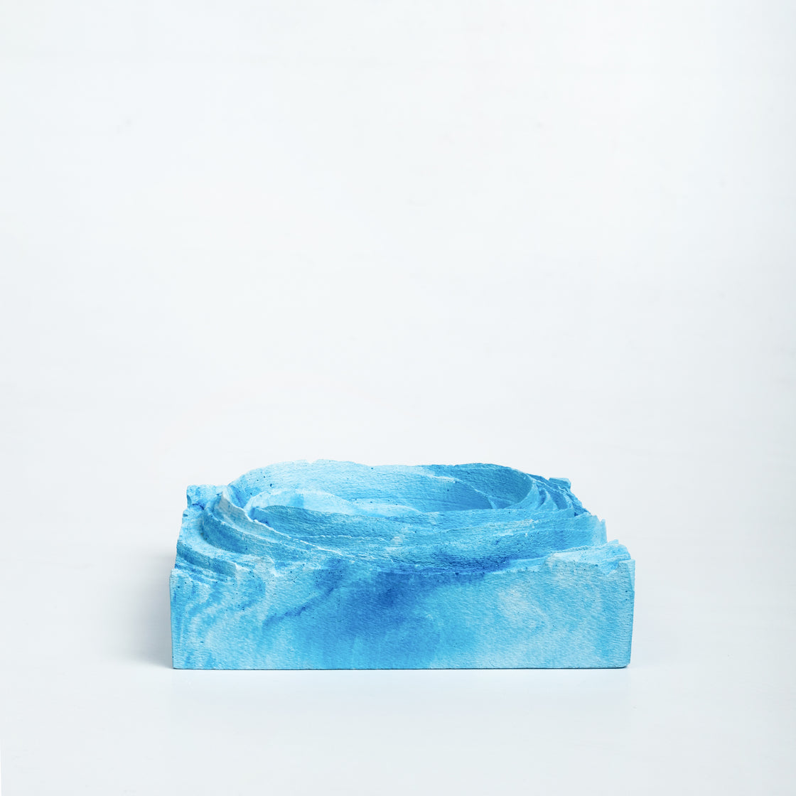 New Cyclone Cloud - Spiral Design ashtray resting on a square base- contemporary design ashtray