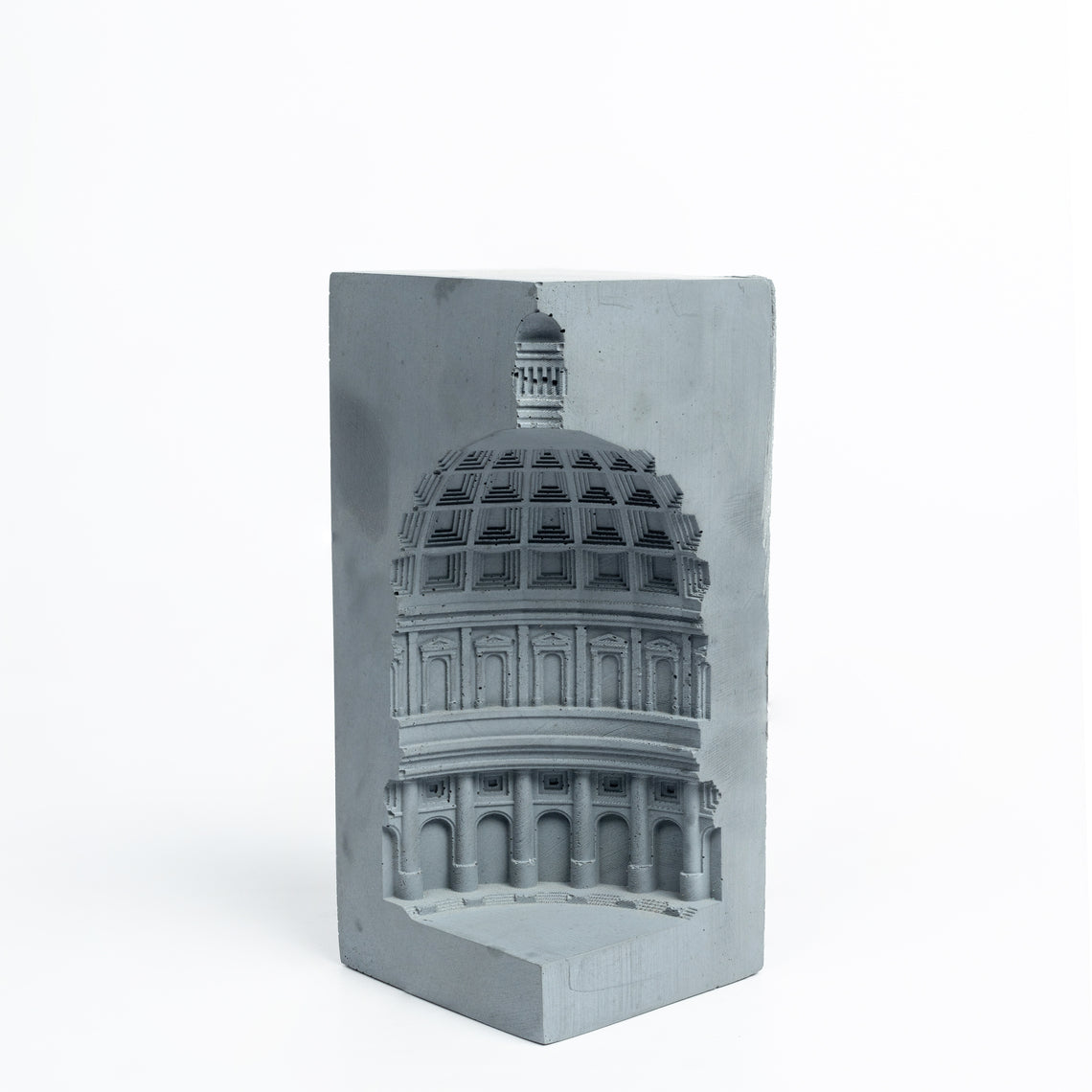 Pantheon-Dark Concrete- Dome Tea light candle Holder or Multipurpose Bookend