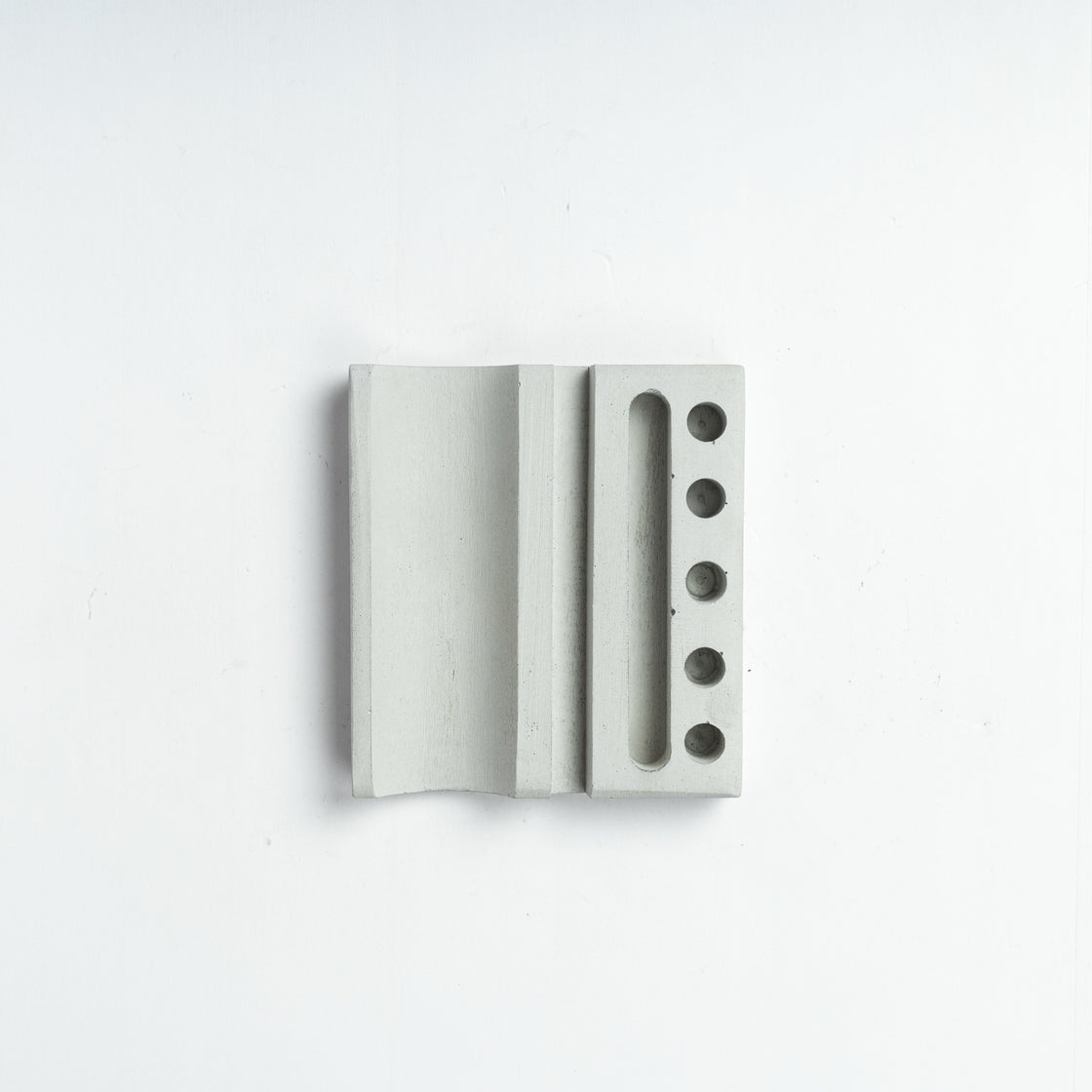 Pentrough-Cement Finish-Contemporary design stationery holder- desk supplies with multiple compartments