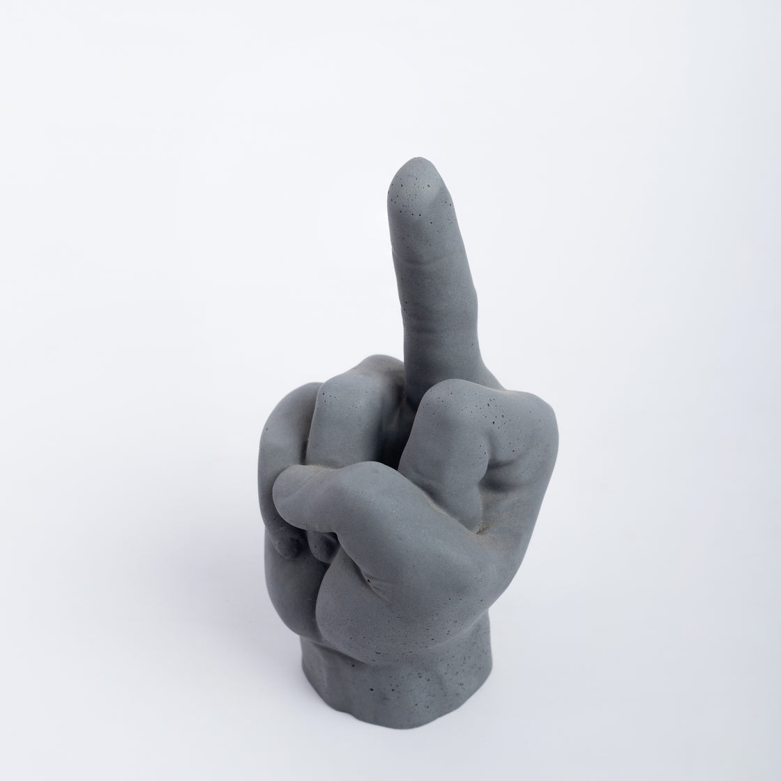 Middle finger Sculpture-Dark Concrete-Trendy Hand-inspired figurine- Middle Finger Sculpture Design for home decor.