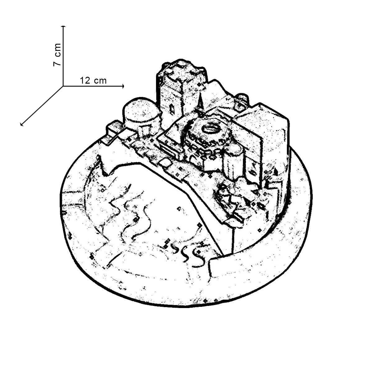 Cosmic City Dark Concrete-Statement decor piece that doubles up as a unique ashtray, incense stick holder