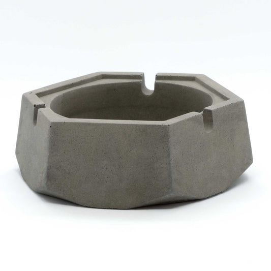 New Hextray Dark Concrete - Hexagonal Geometric Ashtray for Indoor, Outdoor, Car, Office or Home Decor