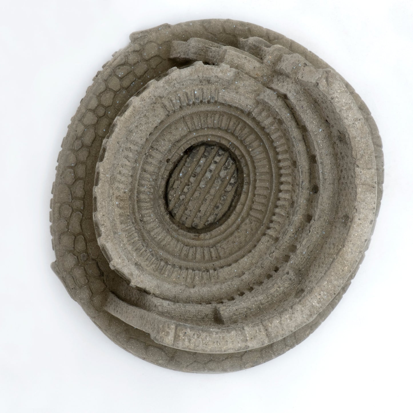 New Colosseum Monument Miniature Dark Concrete - Architectural Desk Accessory Paper Weight or Roman Ashtray