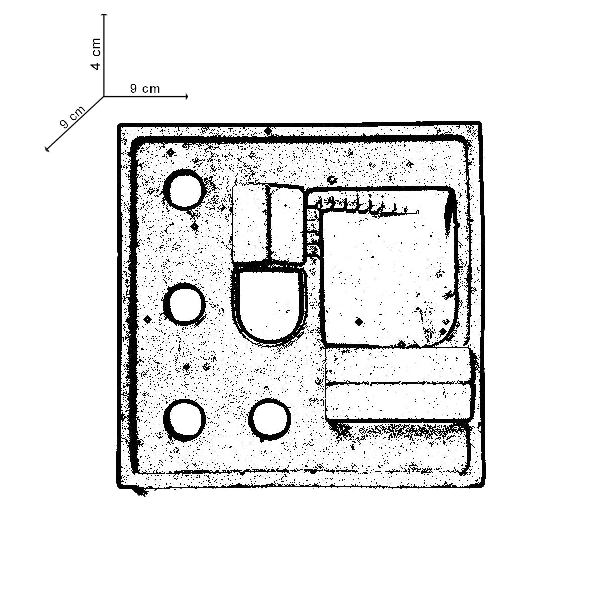Dwelling-Dark Concrete-Quirky Pen Stand- Creative Monochromatic School Supplies/ office supplies/ desk essentials