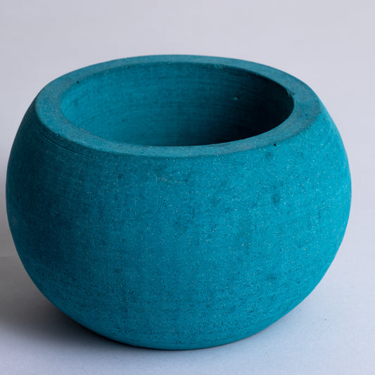 Orb Planter Midnight Blue - Classic Concrete Succulent Planter in lively earthy colours, perfect for home decor & gifting.