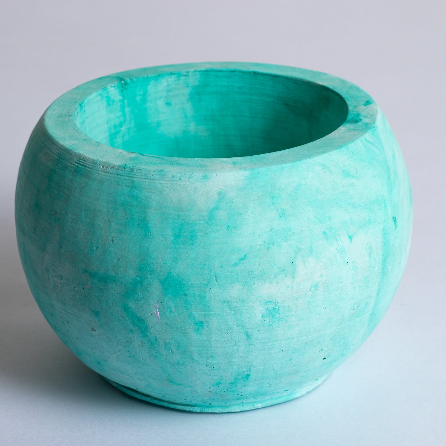 Orb Planter Mint Marble - Classic Concrete Succulent Planter in lively earthy colours, perfect for home decor & gifting.