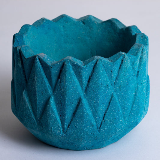 Pyne Planter Midnight Blue - Geometric Table top planter, diamond shaped surface