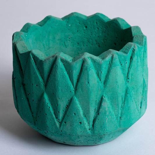 Pyne Planter Basil Green - Geometric Table top planter, diamond shaped surface