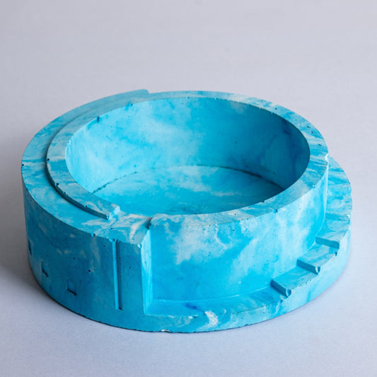 New Spiro Cloud - Spiral Shaped Accessory tray for Desk Home or Office or designer Ashtray for made of concrete.