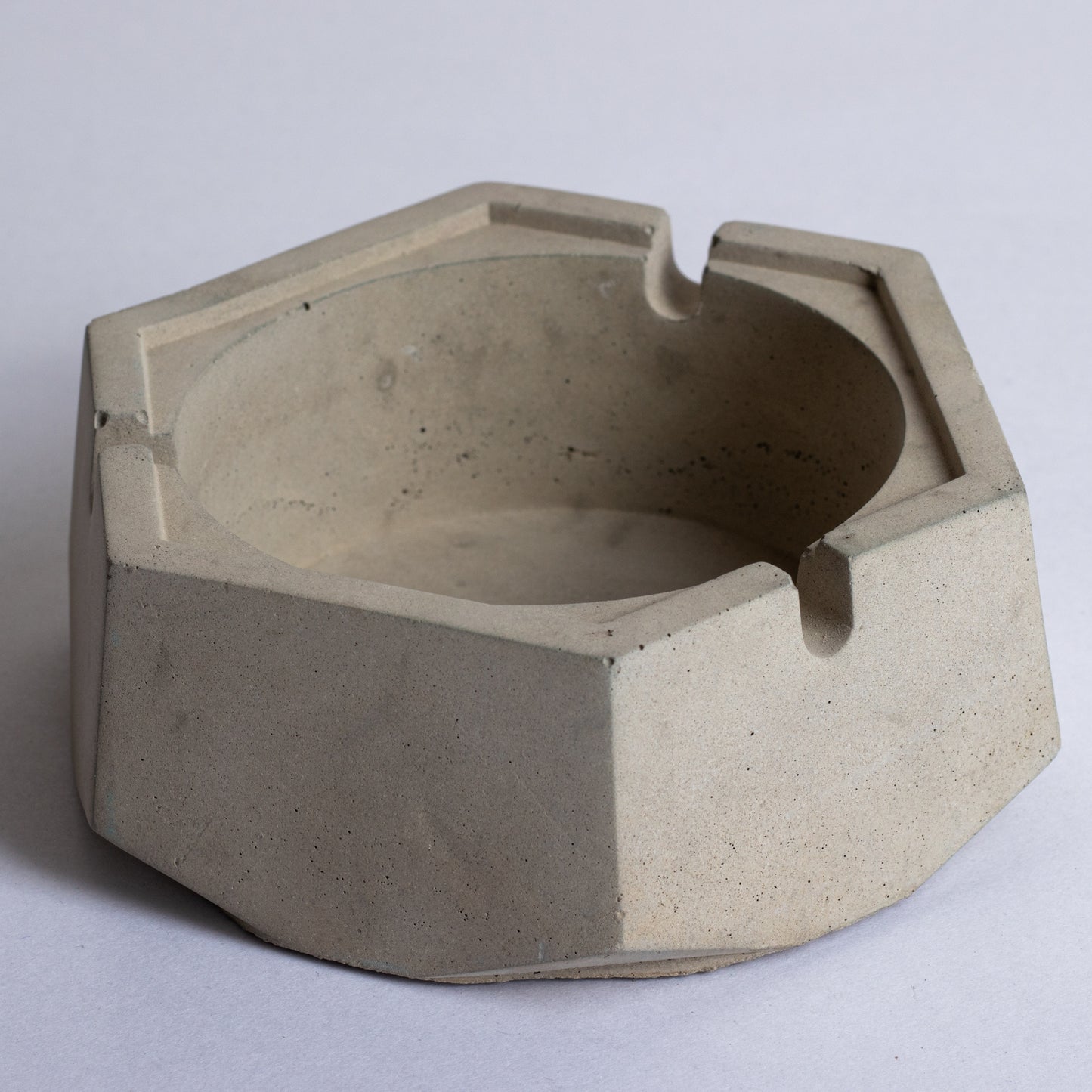 Hextray Dark Concrete - Hexagonal Geometric Ashtray for Indoor, Outdoor, Car, Office or Home Decor