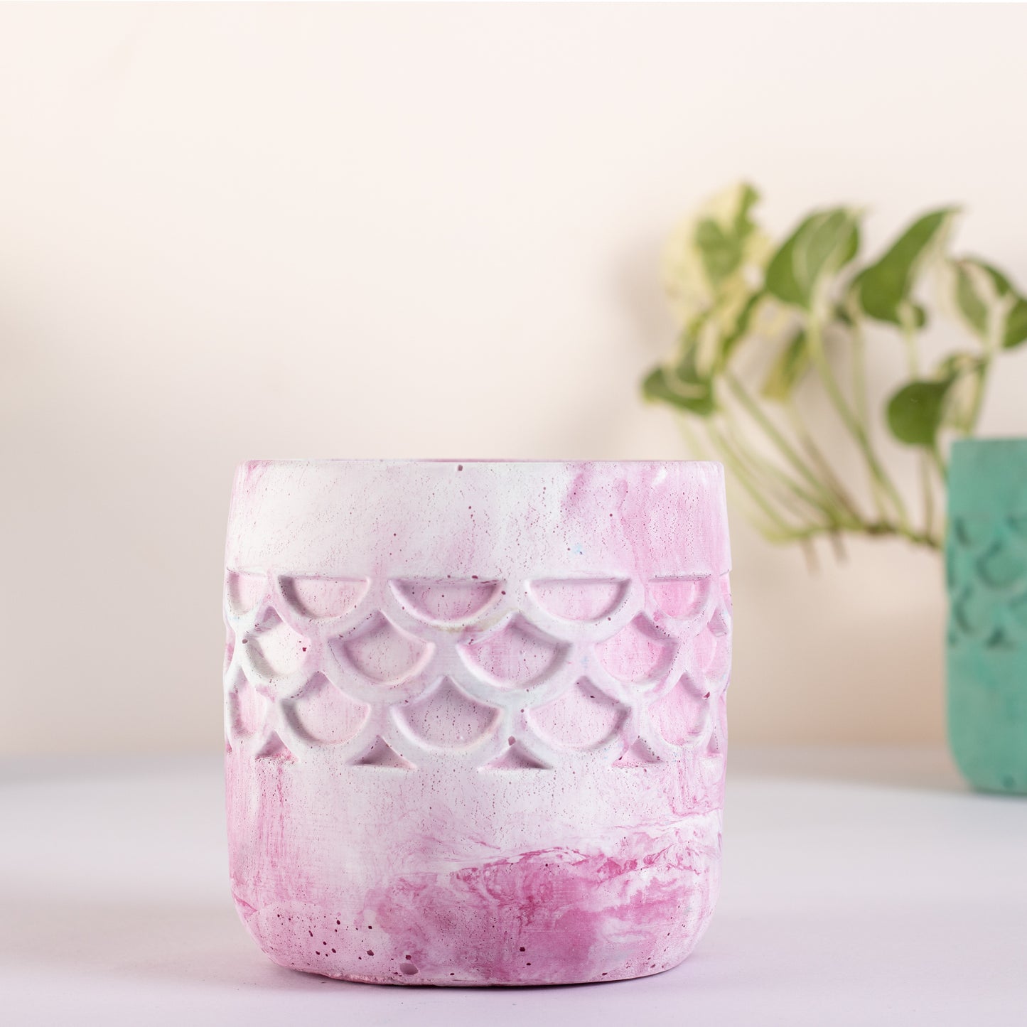 Camber Planter Candy Marble - Designer Planter for Succulents or Small Size plants