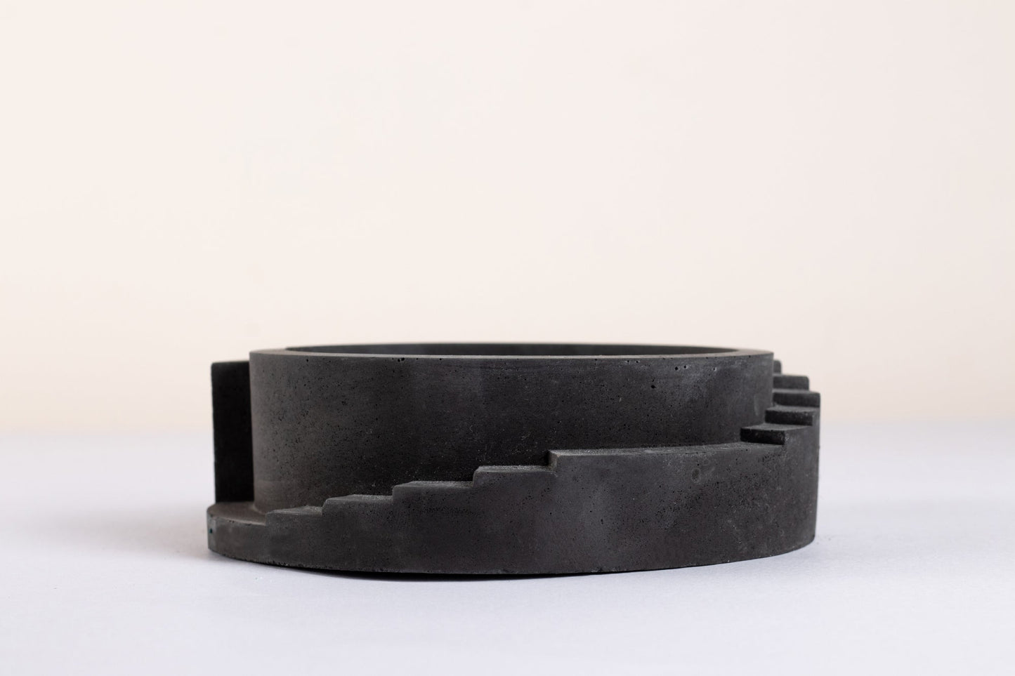 New Spiro Black - Spiral Shaped Accessory tray for Desk Home or Office or designer Ashtray for made of concrete.