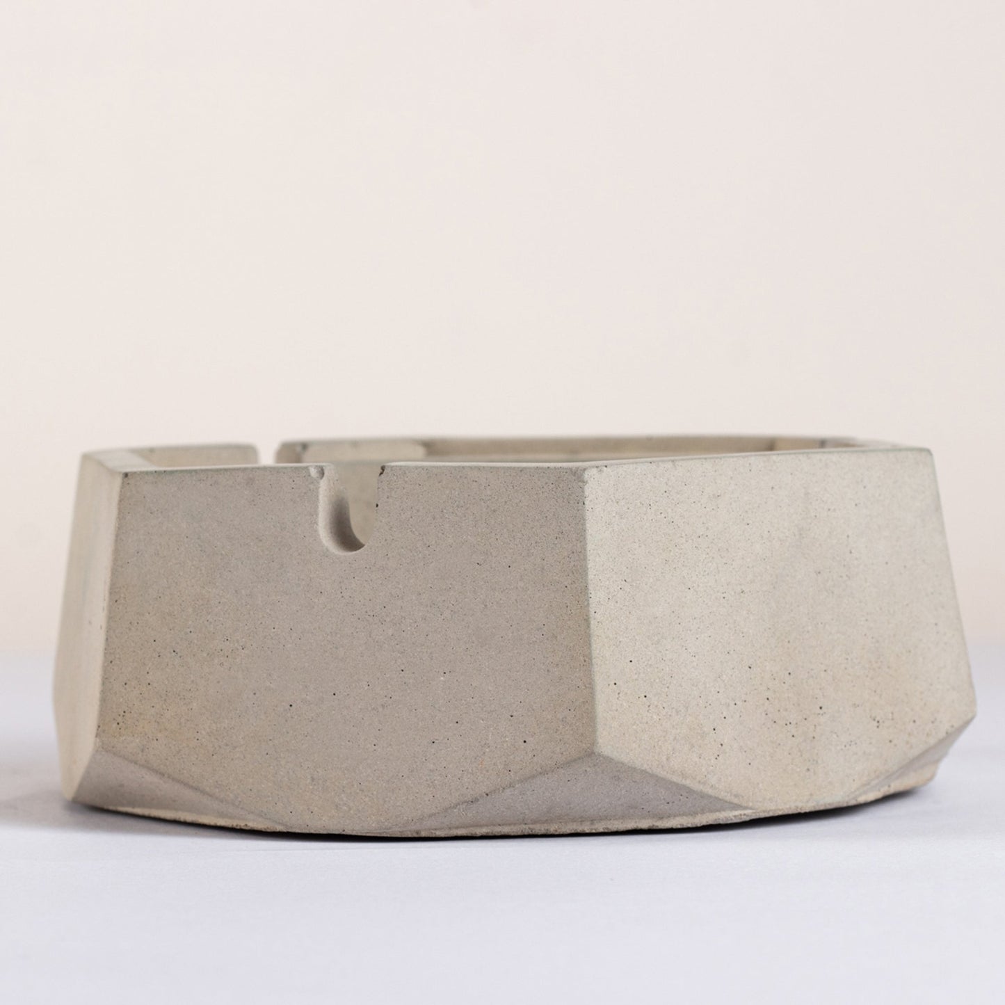 New Hextray Cement Finish - Hexagonal Geometric Ashtray for Indoor, Outdoor, Car, Office or Home Decor