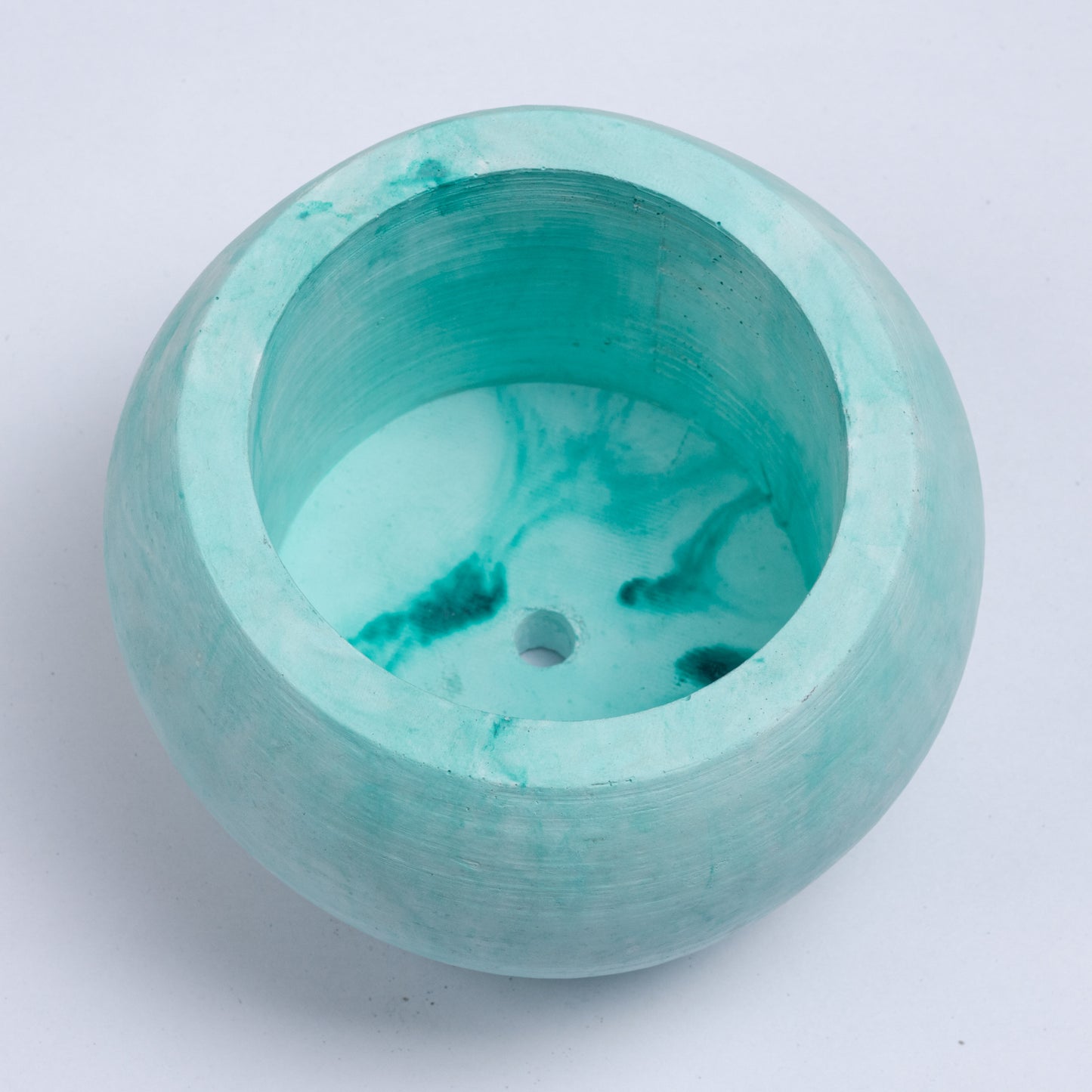 Orb Planter Mint Marble - Classic Concrete Succulent Planter in lively earthy colours, perfect for home decor & gifting.