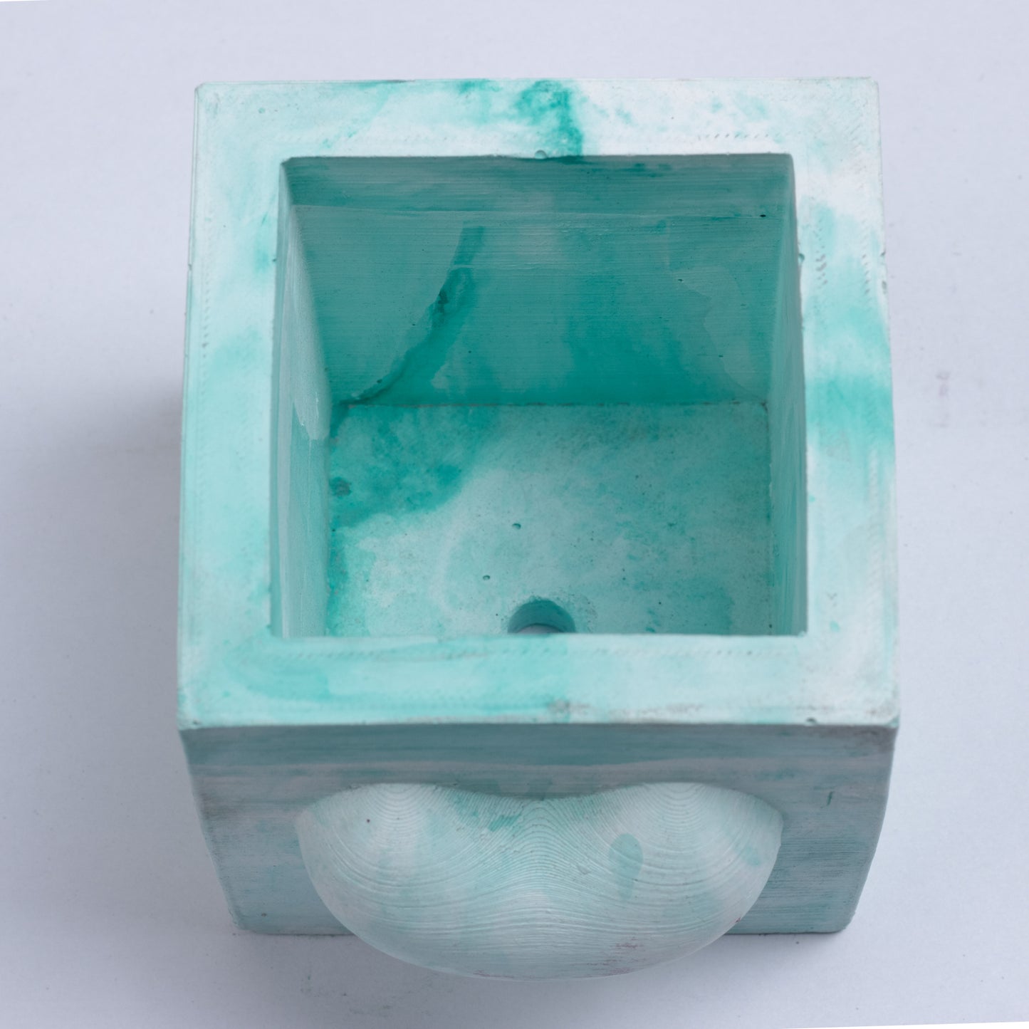 Hearty Planter Mint Marble - 3D Heart shape Planter or Pen Stand for gifting to loved ones