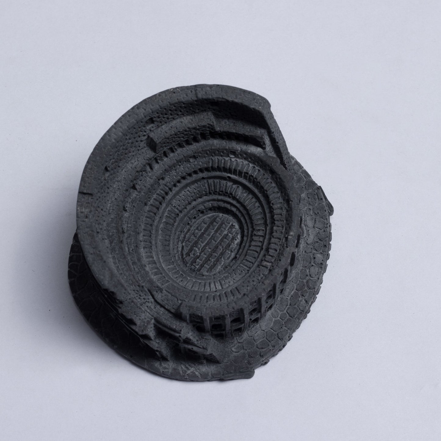 New Colosseum Monument Miniature Black - Architectural Desk Accessory Paper Weight or Roman Ashtray