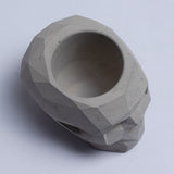 New Skull Terracotta - Unique geometric skull shaped 3D pointed planter / Paperweight for Home & Office