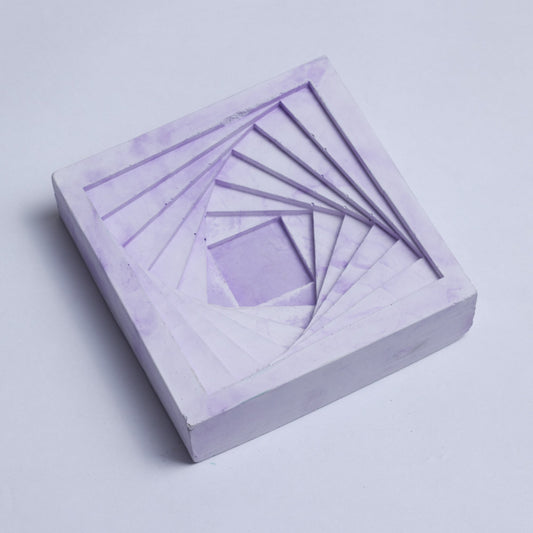New Conto Ashtray Orchid Marble - Designer Geometric Stepped Ashtray for Indoor & Outdoor