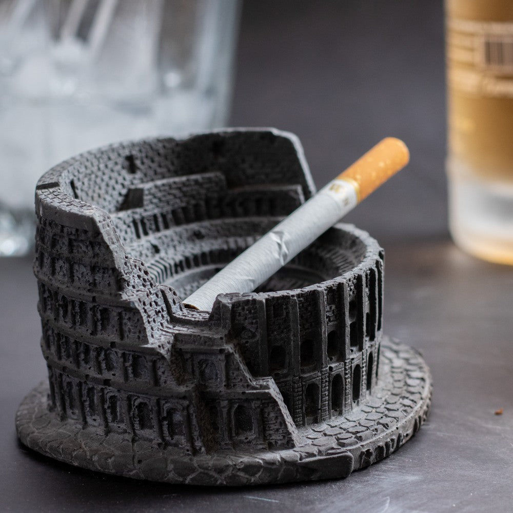 Colosseum Monument Miniature Terracotta - Architectural Desk Accessory Paper Weight or Roman Ashtray
