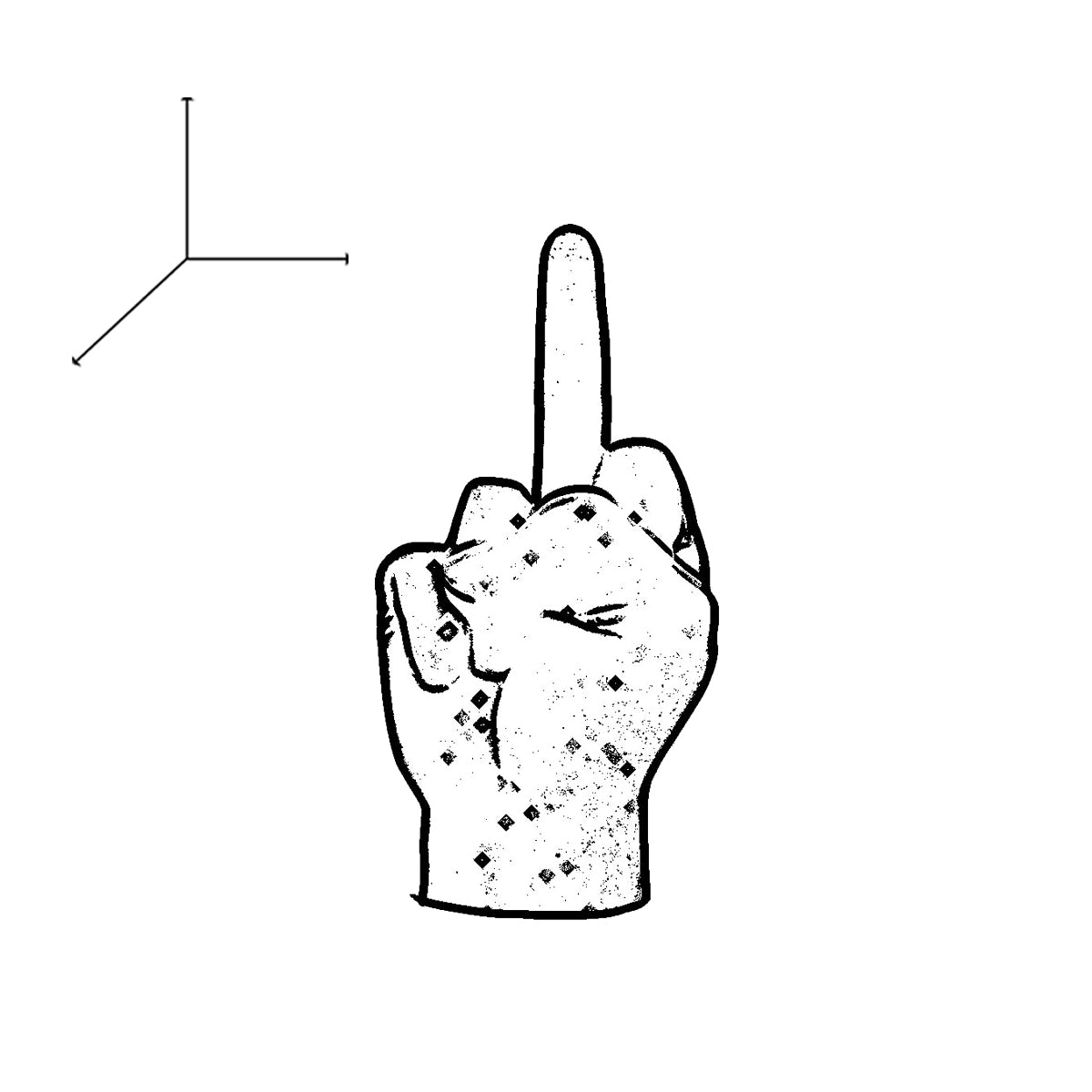 Middle finger Sculpture-Dark Concrete-Trendy Hand-inspired figurine- Middle Finger Sculpture Design for home decor.