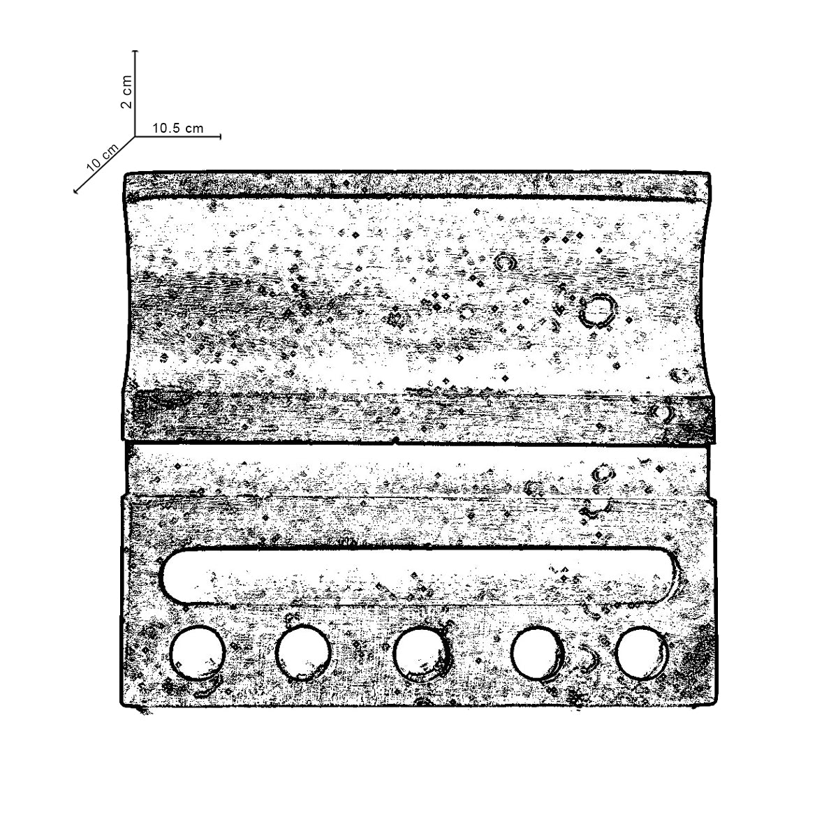 Pentrough-Dark Concrete-Contemporary design stationery holder- desk supplies with multiple compartments