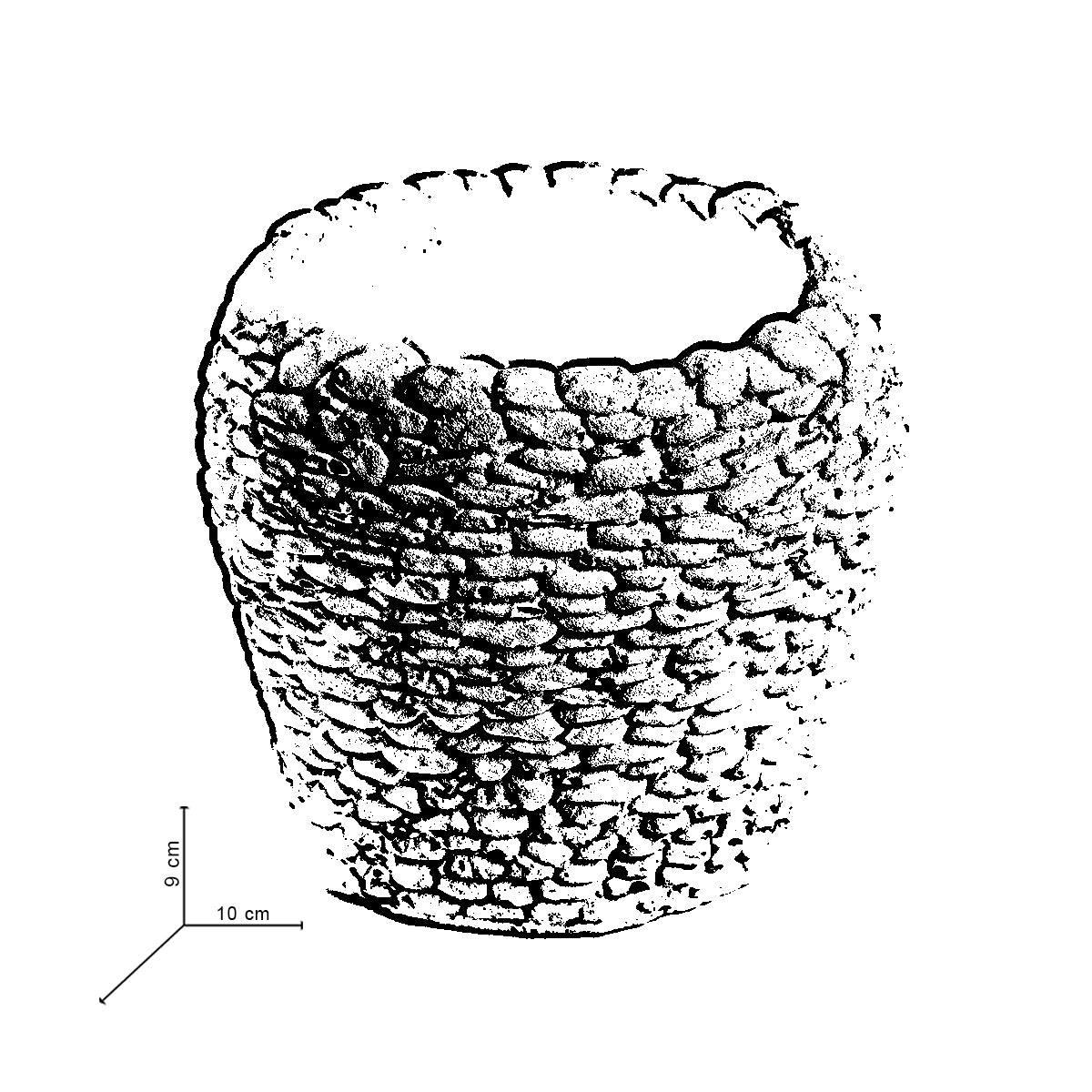 Rocky Random Rubble Cement Finish Concrete Planter