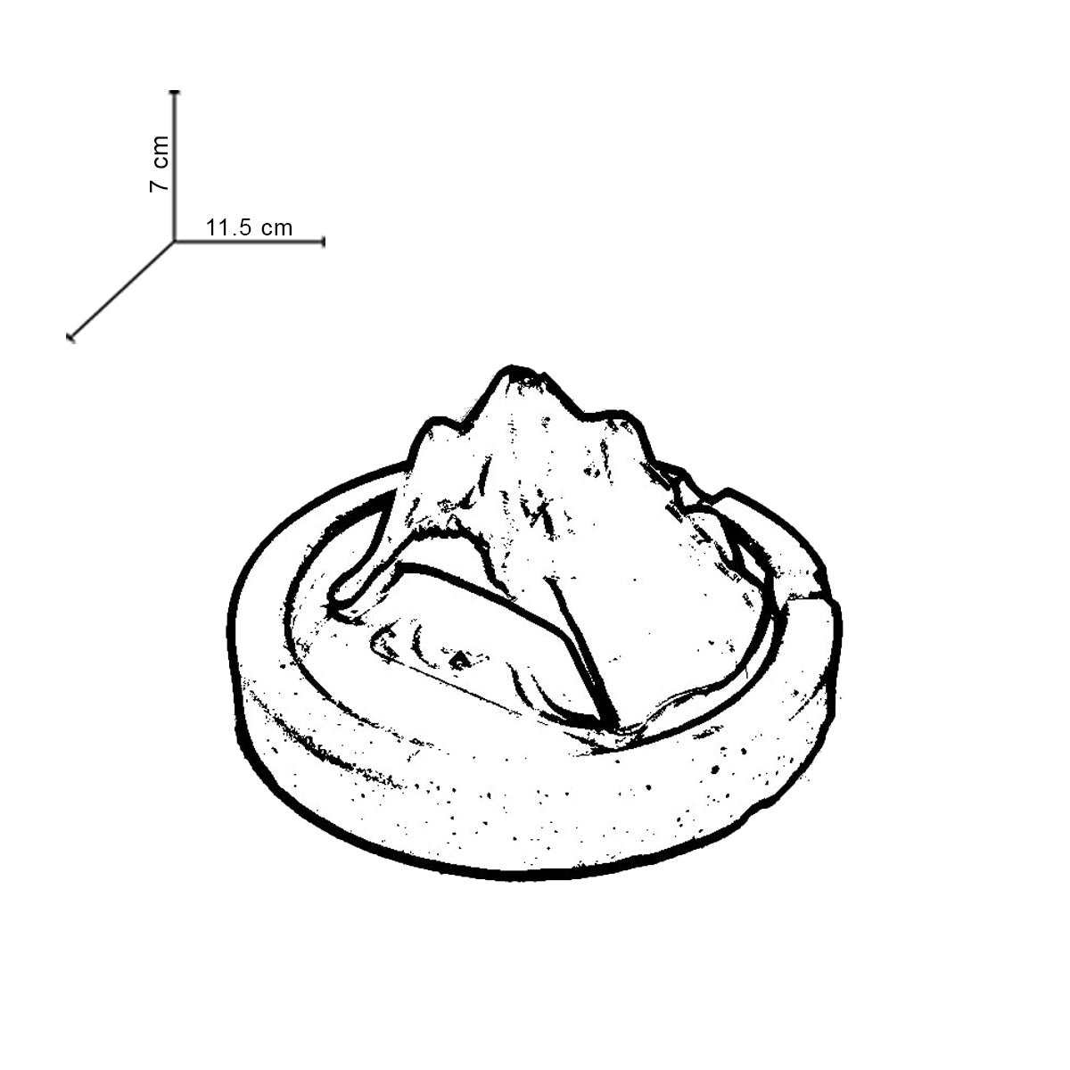 Tennesse Mountain Dark Concrete-Mountain themed showpiece for work and home decor, perfect for gifting