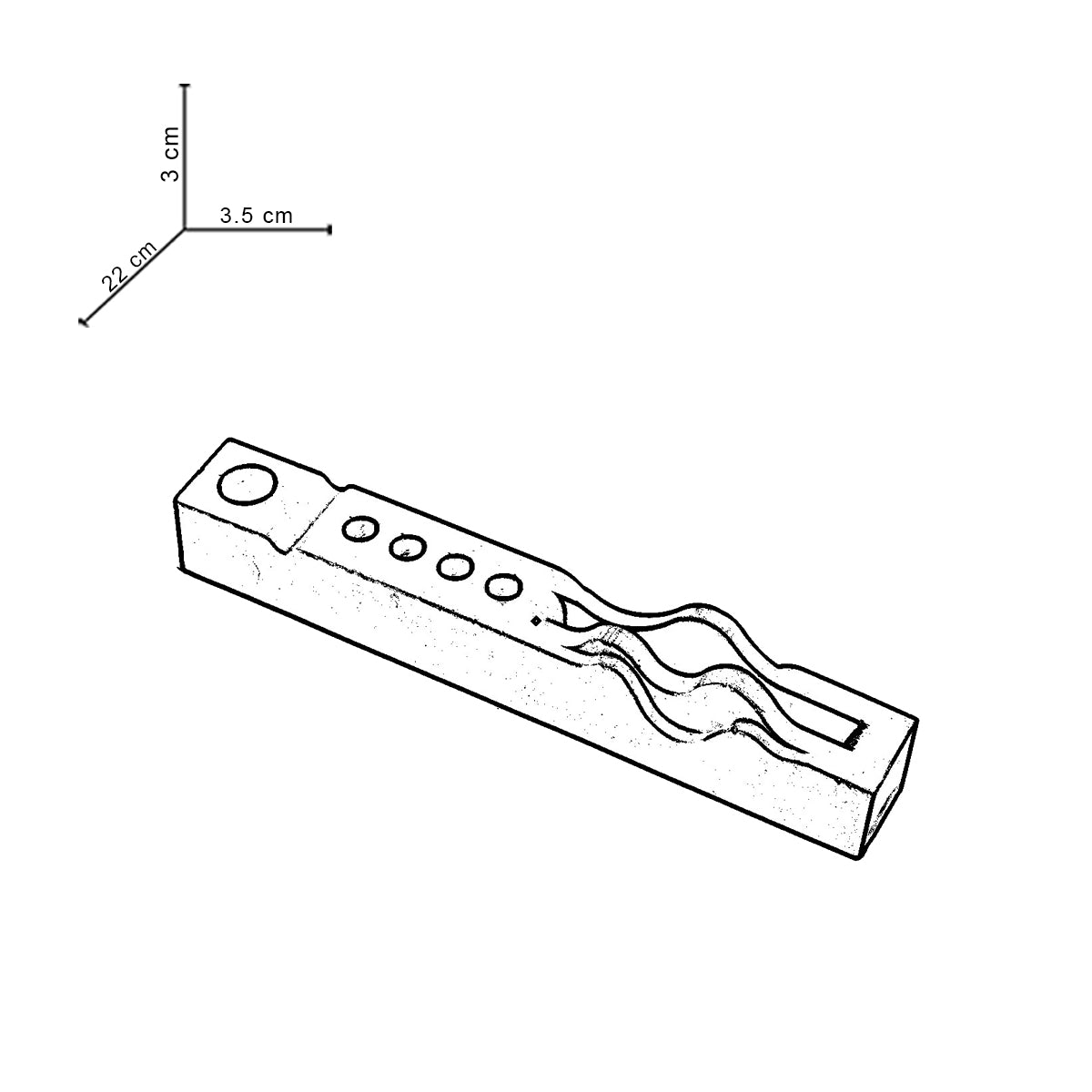Wavearranger-Dark Concrete-Contemporary design Pen Holder for keeping your most important pens