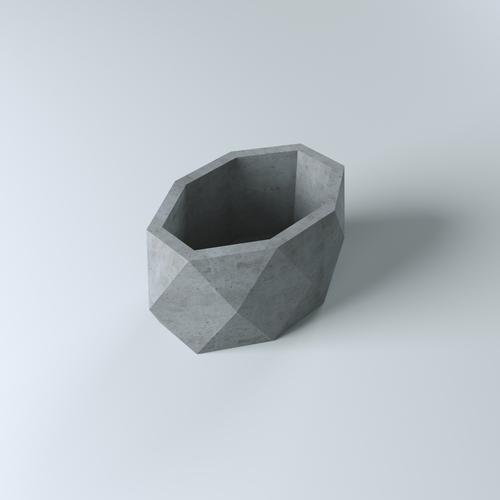 Ovate Planter Dark Concrete - Concrete Breathable porous Planter for Pair of Succulents or Small Indoor & Outdoor Plants, Flower Pot for Multiple Succulents or Small Plants