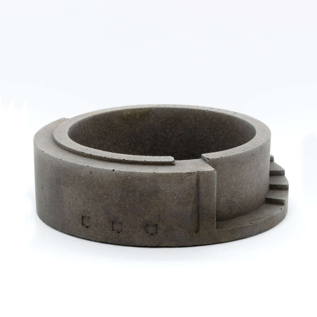New Spiro Basil Green - Spiral Shaped Accessory tray for Desk Home or Office or designer Ashtray for made of concrete.