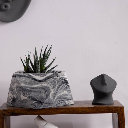 Trisq Geometric Table top Planter for Gift or Decor, Customised planter for gifting