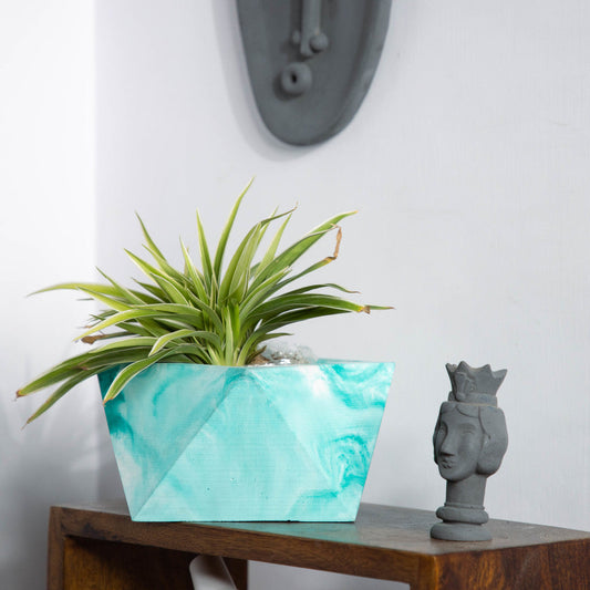 Trisq Geometric Table top Planter for Gift or Decor, Customised planter for gifting