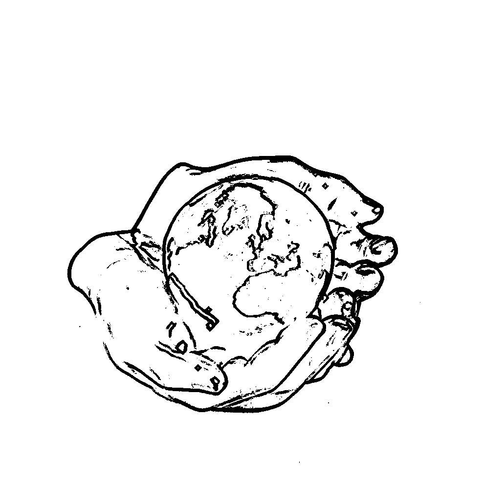 Hands holding earth