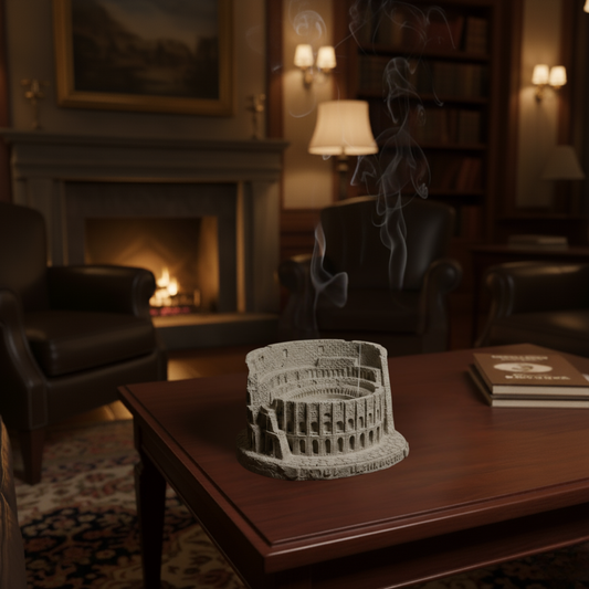 New Colosseum Monument Miniature Cement Finish - Architectural Desk Accessory Paper Weight or Roman Ashtray