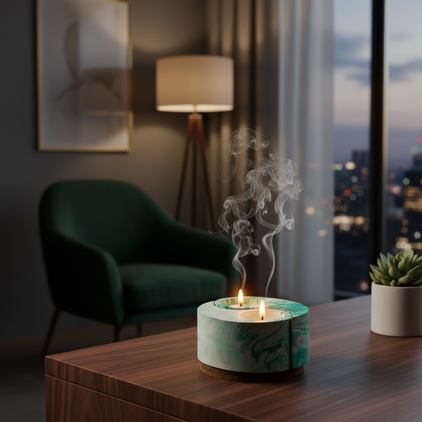 Yin Yang- Set of 2 Inspired tealight candle holder