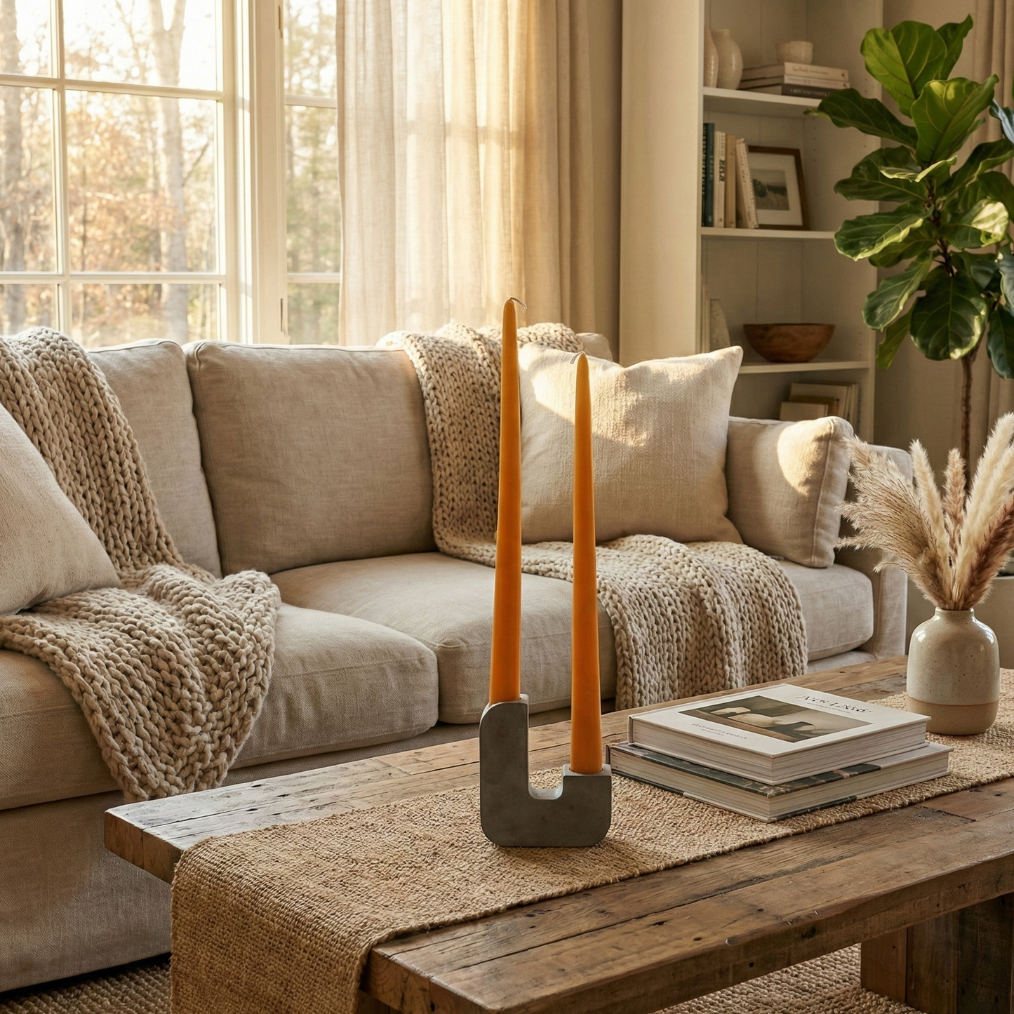 Dyad Contemporary design Concrete Candle Holder