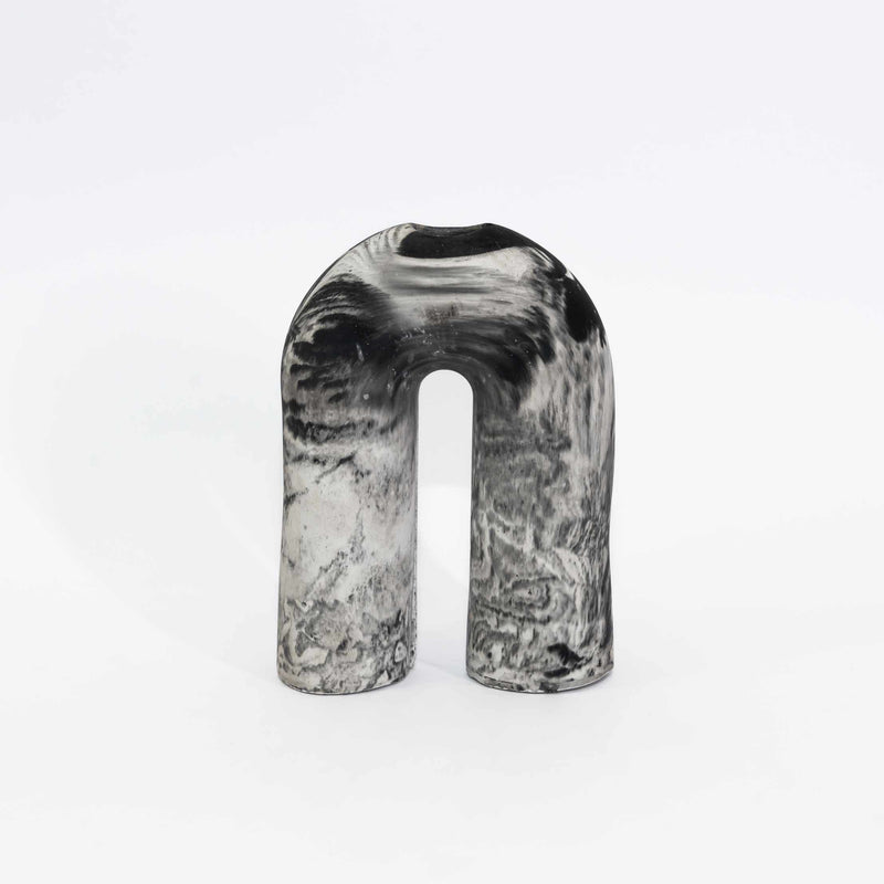 Arched - Nero Marble Finish Arch shaped Candle Holder Décor for Dining