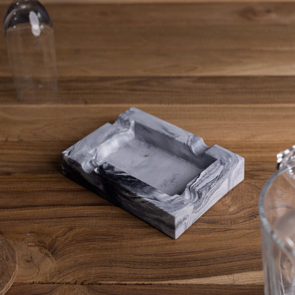 New  Rectashtray Nero Marble- Sleek and contemporary design Ashtray