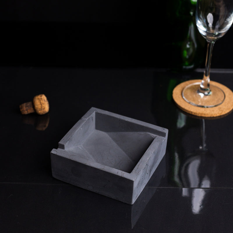 Squash Tray Mint Marble - A Square Shaped Ashtray- a perfect gift for friends, your partner, and colleagues.