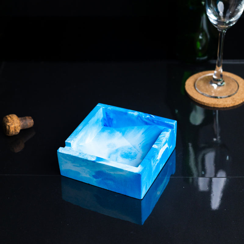 Squash Tray Orchid Marble - A Square Shaped Ashtray- a perfect gift for friends, your partner, and colleagues.