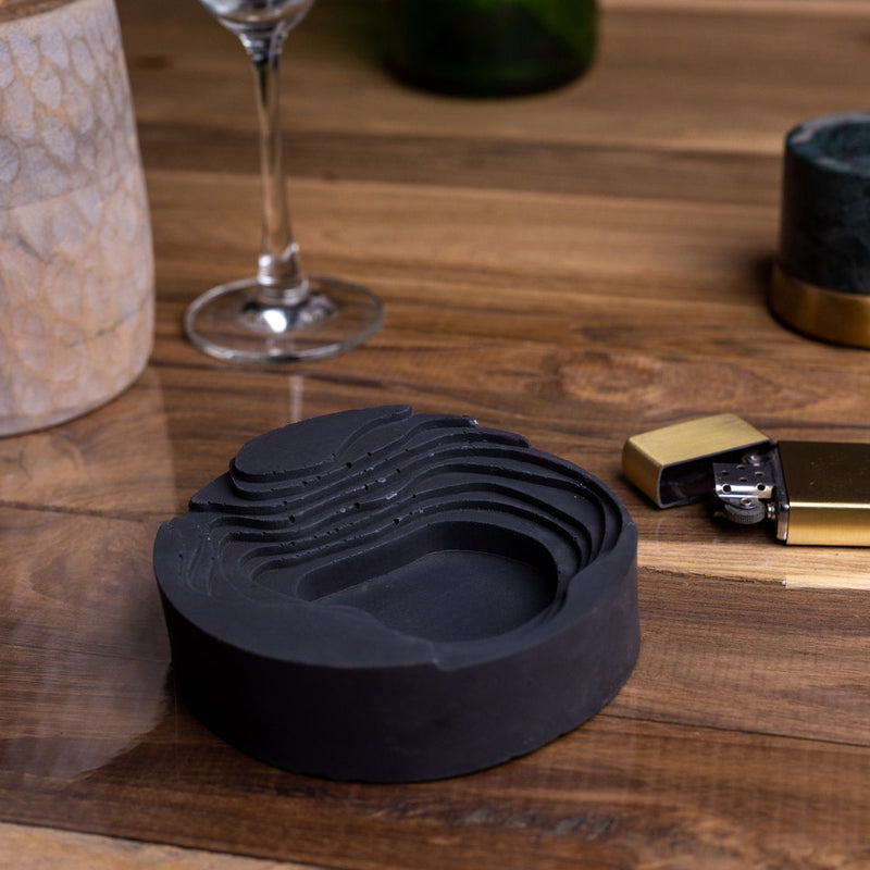 New Cavash Tray Dark Concrete- Unique Ashtray- A Contemporary Design, the perfect gift for friends and colleagues.